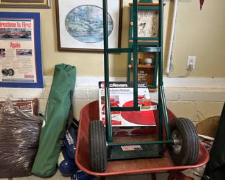 hand truck, wheelbarrow