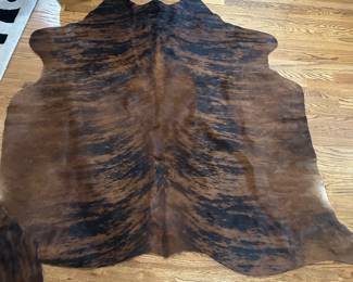 brindle cow hide rug roughly 6x7