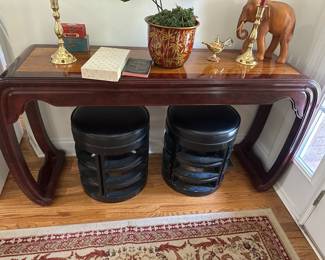 Chinoiserie Wood Console by Henredon Furniture