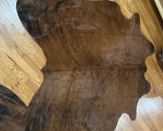cow hide rug or wall hanging roughly 6x7