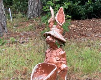 large rabbit yard art