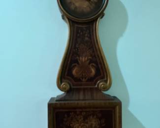 Ethan Allen Wall Clock verall Dimensions: Width: 9.5 inches, Height: 28 inches, Depth: 3 inches
