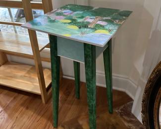Hand paintrd side table