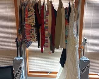 Oreck vacuums and clothing, wedding dress