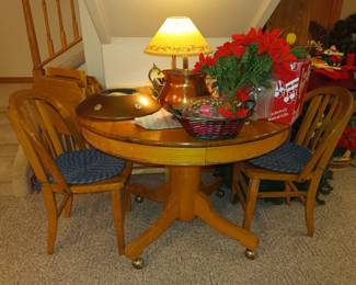 Antique table with chairs