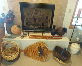 Baskets, candles, pots and snowshoes?