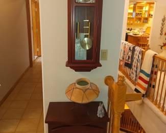 Electric fireplace and westminster chime wall clock