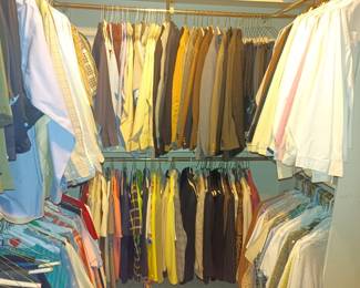 Freshly dry cleaned clothing