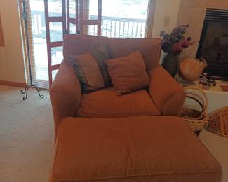 Super comfy chair with ottoman