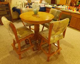 Pub table with chairs