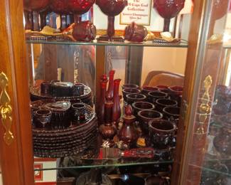 Blood red glassware