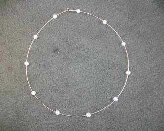 14 KT Gold & Pearl Necklace