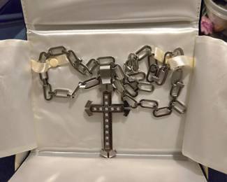 Stainless steel mens cross - Kay jewelers