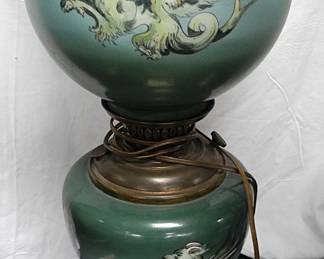 Gone with the Wind Lamp with Dragons