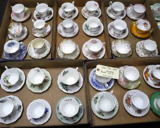 200 Bone China Cups + Saucers