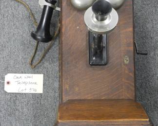 Antique Oak Telephone