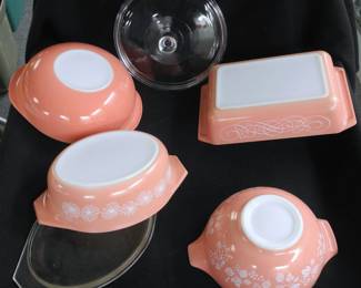Pink Pyrex Mixing Bowls