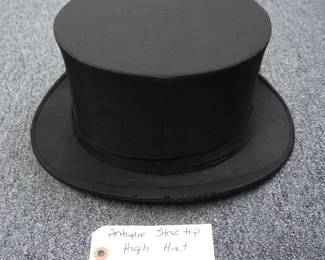 Antique Collapsible Stove Top Hat