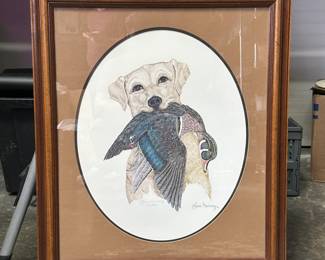 Gene Murray Limited Edition Lithograph "Yellow Lab" #70/950