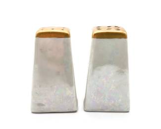 Japanese-Style Lusterware Ceramic Salt and Pepper Shakers