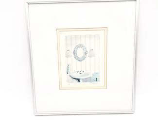 “Pink and Blue” by Indy Mandulf – Signed Framed Lithograph Print