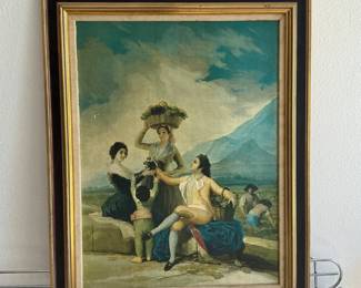 Framed Art Print of Goya's "The Grape Harvest"