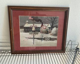 Framed Charles Wysocki "Our Lady of the Sausages" Art Print