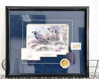 Joe Garcia Lithograph – California Upland Game Bird Stamp 93–94