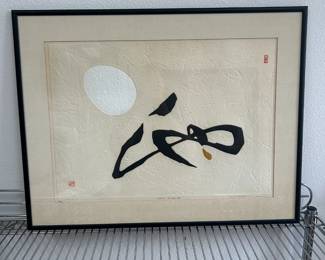 "Poem 70-42" Limited Edition Woodblock Print by Haku Maki