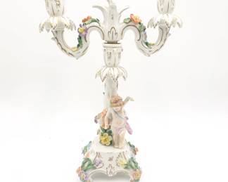 Dresden Porcelain Putti Candelabra