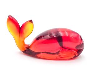 Vintage Pilgrim Glass Whale