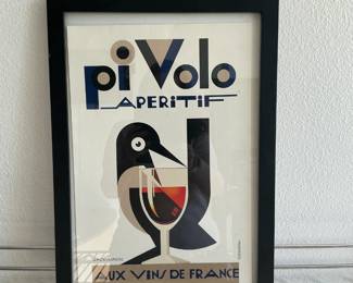 Framed Print of Cassandre's "Pivolo Aperitif" Art Deco Poster
