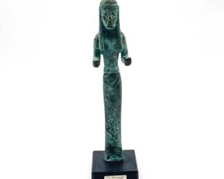 Vintage Etruscan-Style Votive Bronze Figurine