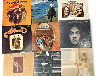 Lot of 9 Vintage 70s & 80s Rock/Pop Vinyl LPs