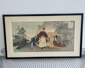"Kusunoki Masatsura Rescuing Ben-no-Naishi" Print by Mizuno Toshikata