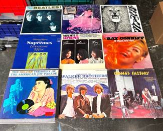 Lot of 9 Classic Rock & Soul LPs ft. Beatles, CCR, Supremes