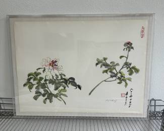Zhang Daqian (Chang Dai-chien), Peonies, 1974 – Editions Press Impression Litho