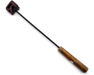 Vintage MWR 3-Sided Cast Iron Steak Branding Iron