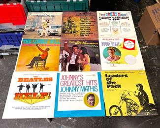Lot of 9 Vintage 1960s Pop LPs featuring The Beatles