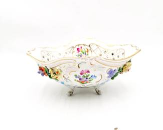 Carl Thieme Dresden Reticulated Porcelain Compote