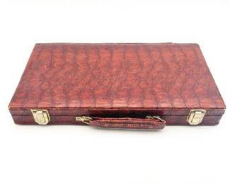 Vintage Color Rummy Game in Alligator Case