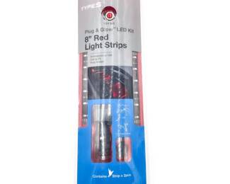 Type S Plug & Glow™ LED Kit – 8" Red Light Strips (2-Pack)