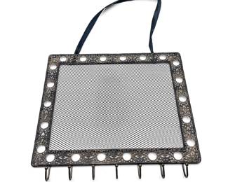 Metal Mesh Wall Jewelry Organizer