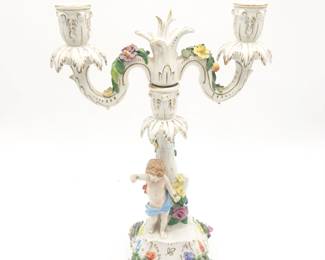 Dresden Porcelain Putti Candelabra