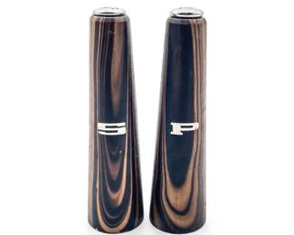 Modern Wood-Turned Salt and Pepper Shakers