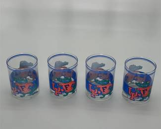 4 Vintage Florida Gators Glasses
