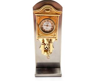 Vintage Bulova Alexandria B0532 Miniature Brass Wall Clock