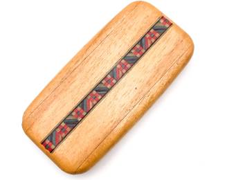 Handcrafted Wooden Trinket Box w/ Inlaid Lid