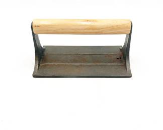 Cast Iron Bacon Press w/ Wooden Handle