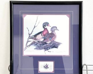 Sherrie Russell Meline Signed Lithograph – 1987 Napa Valley Chardonnay